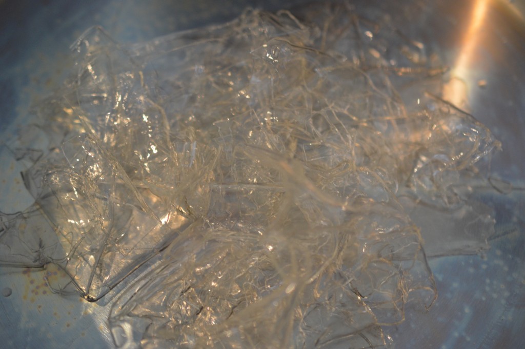 Blackberry Mousse - gelatine in saucepan