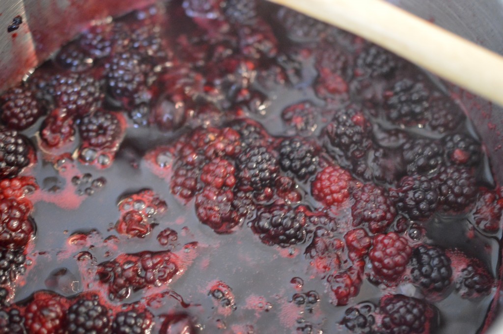 Blackberry Mousse - heated berries