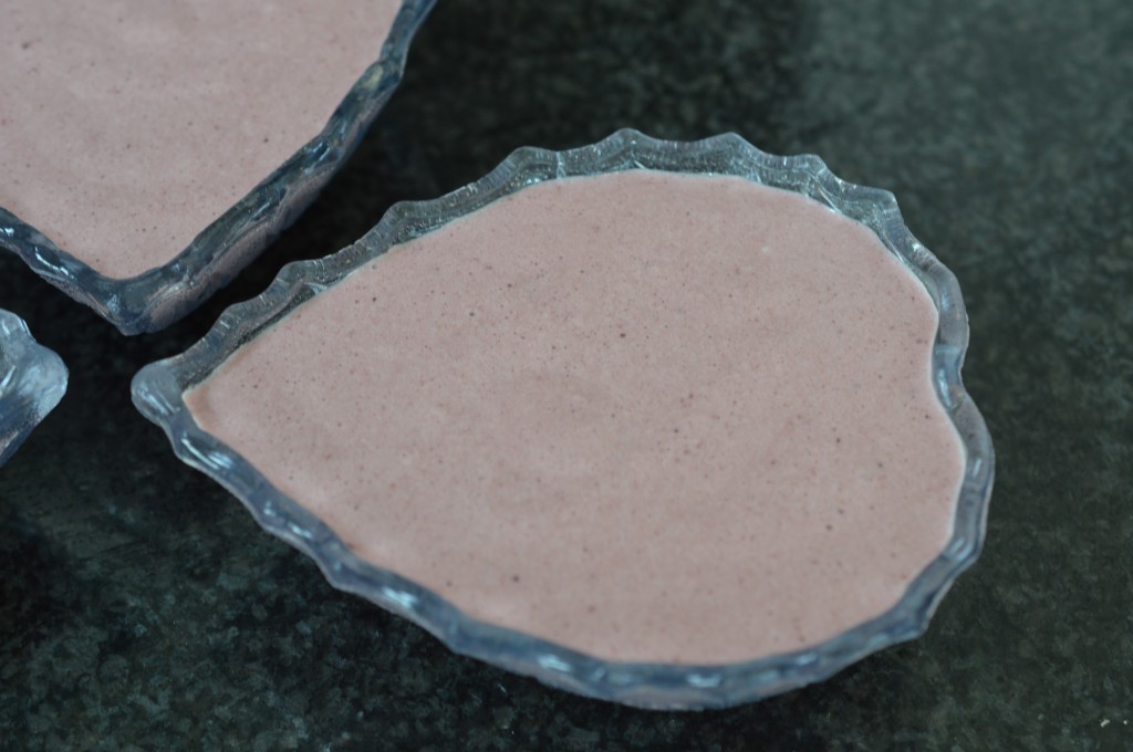 Blackberry Mousse - put into dishes