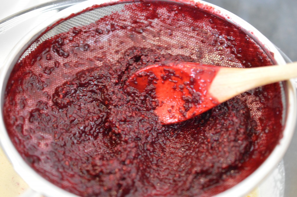 Blackberry Mousse - sieve blackberries