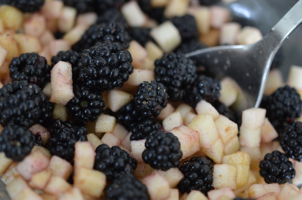 Blackberry and apple fruit