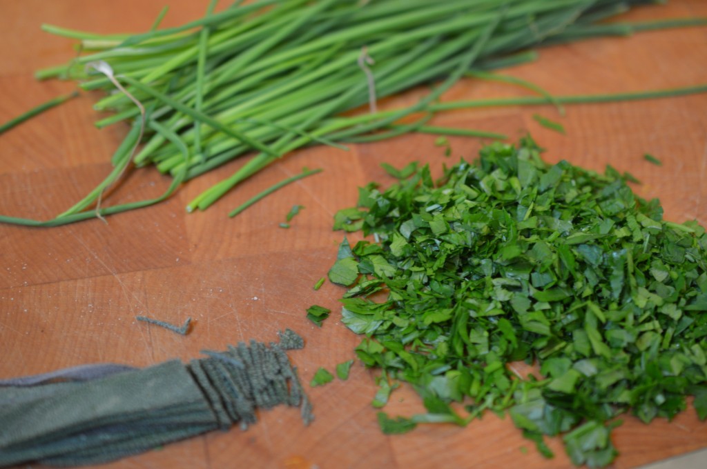 Scotch Egg - herbs chopped