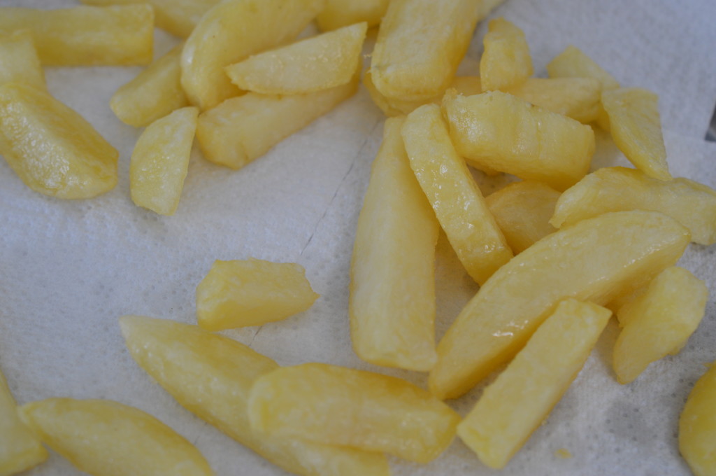 Chips - first fry drain