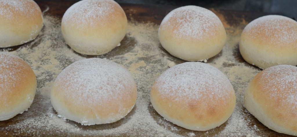 Soft white rolls - cooked