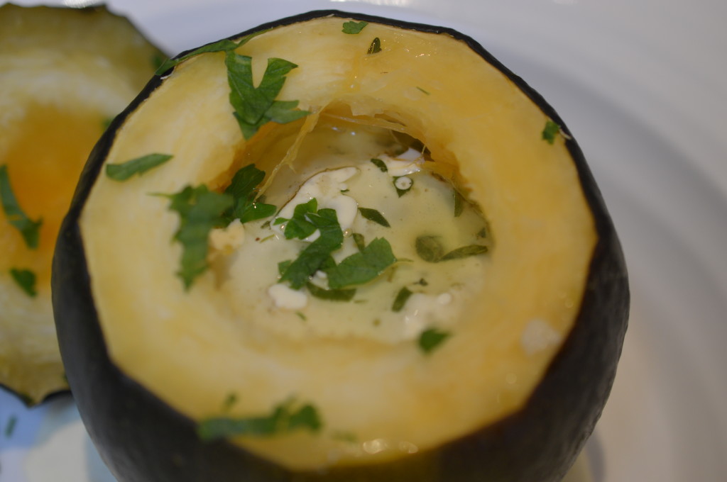 Gem Squash - top with cream