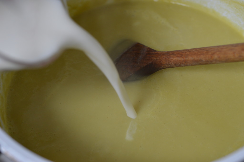 Asparagus Soup - add milk