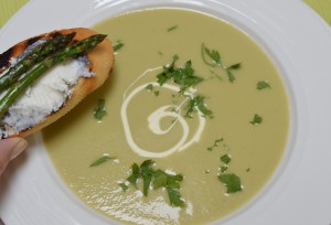 Asparagus Soup in bowl