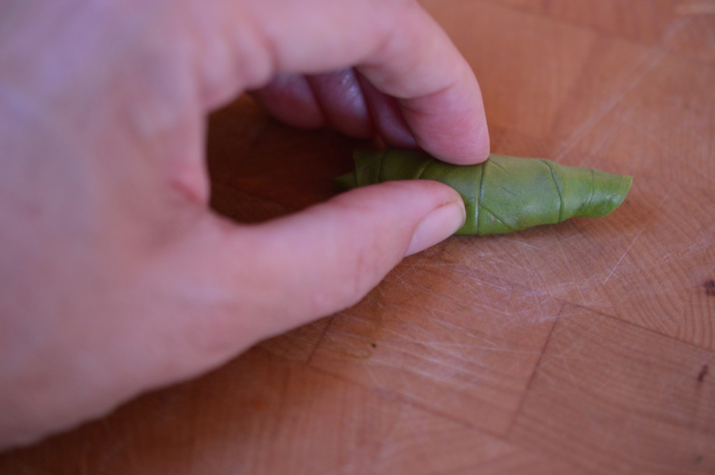 Herby Potato Salad basil chiffonade