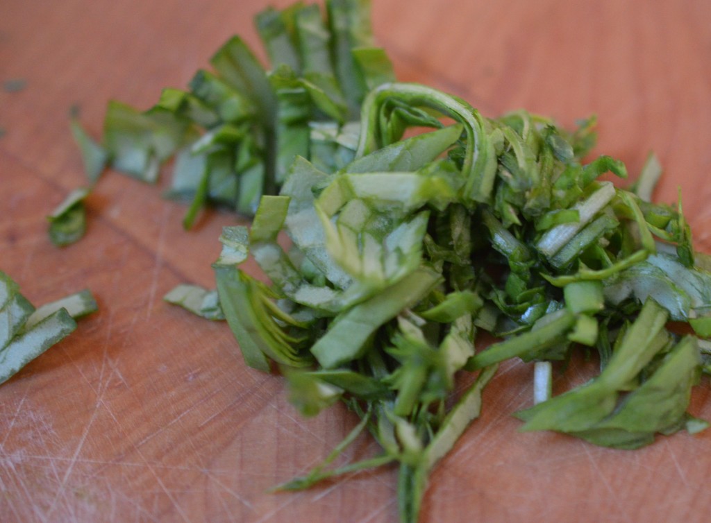 Herby Potato Salad - chiffonade