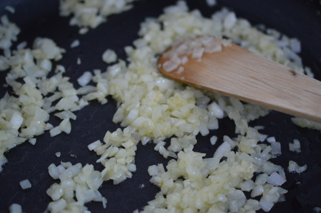 Mussels - soften onion