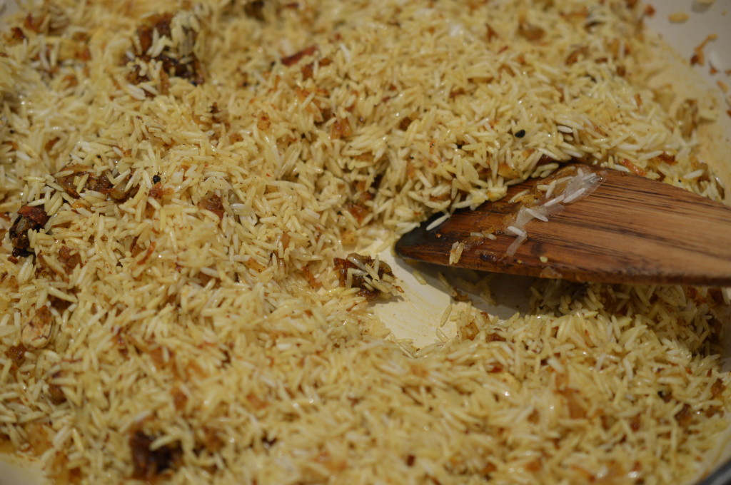 Kedgeree coat rice in spices